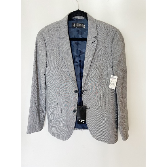 Howe Personal Jesus Dobby Stripe Blazer Jacket gray 40 NEW - Picture 2 of 6